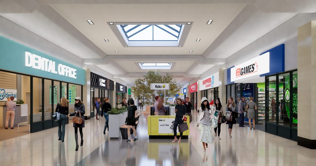 Food Court and Interior at Woodside Square - TAES Architects Inc.